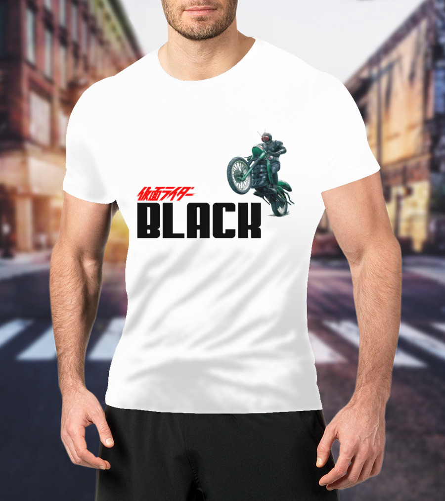 Kamen Rider Black Motorcycle Action Scene T-Shirt