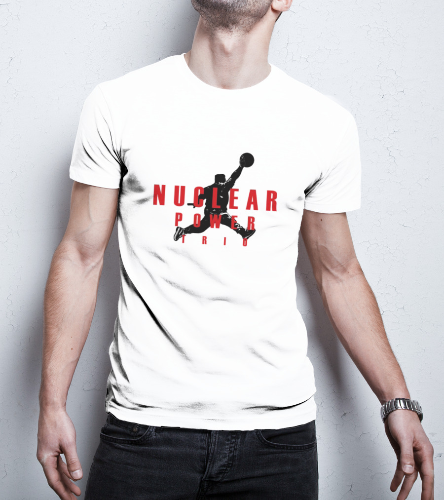 Nuclear Power Trio Jumpman Silhouette Basketball Movement T-Shirt