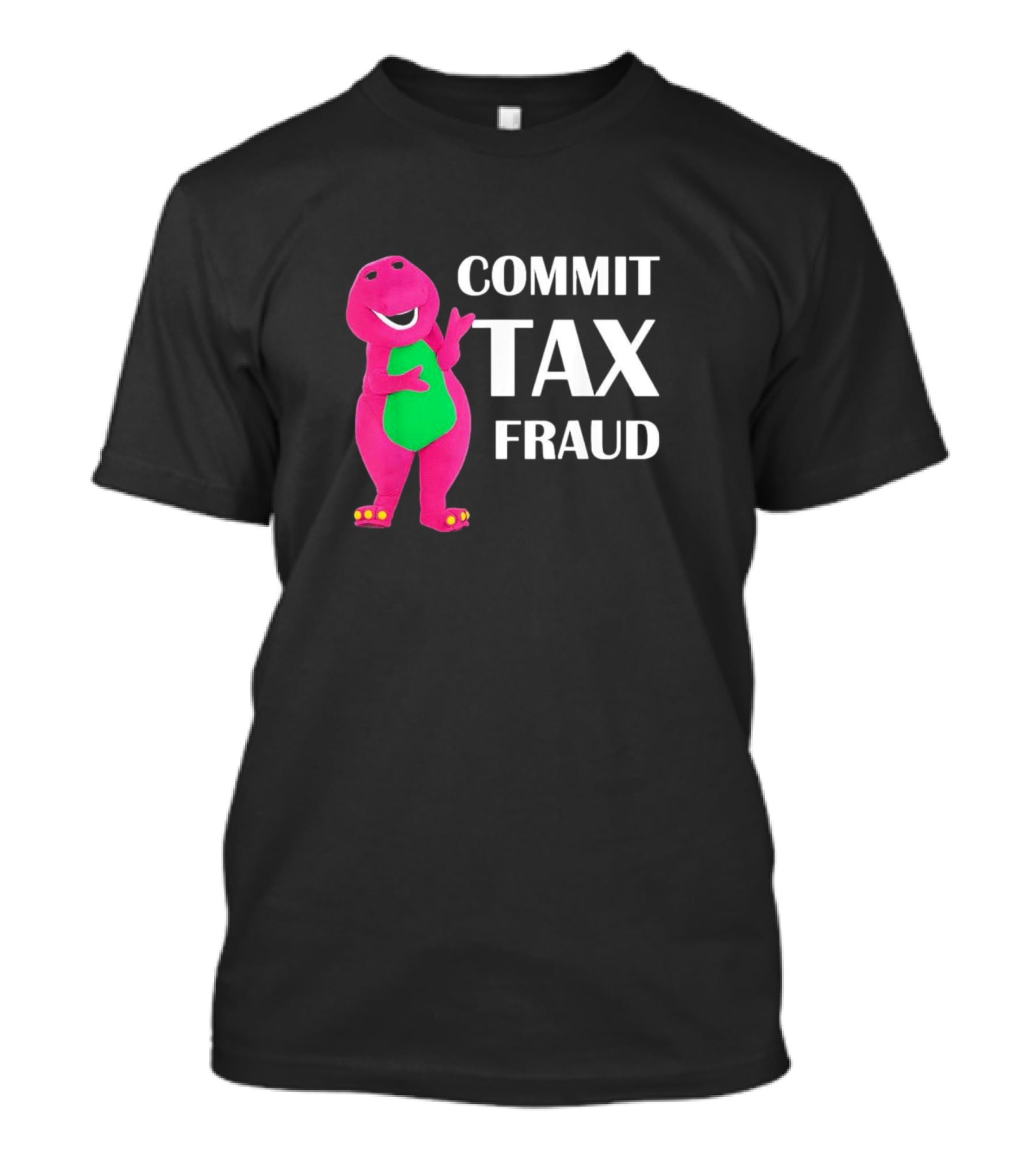 New Limited Commit Tax Fraud Dinosaur T-Shirt