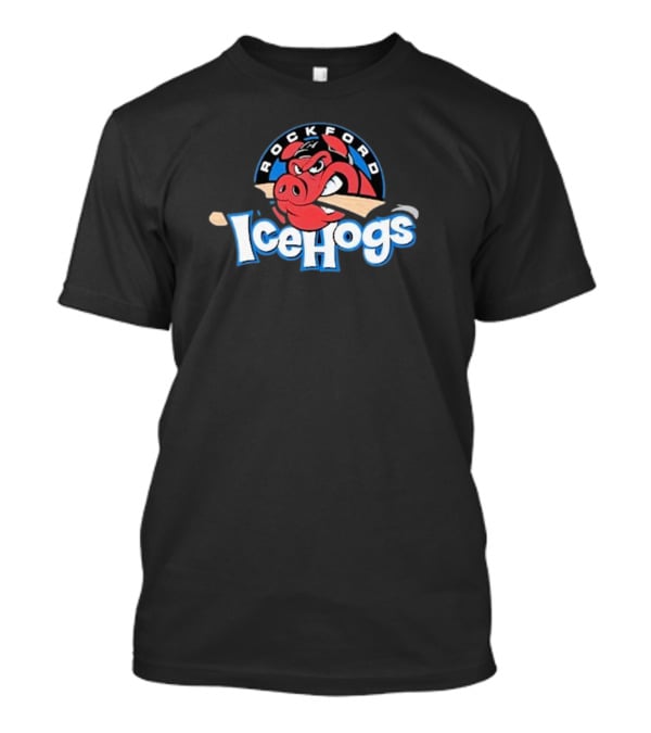 Rockford IceHogs Angry Hog Emblem Black T-Shirt