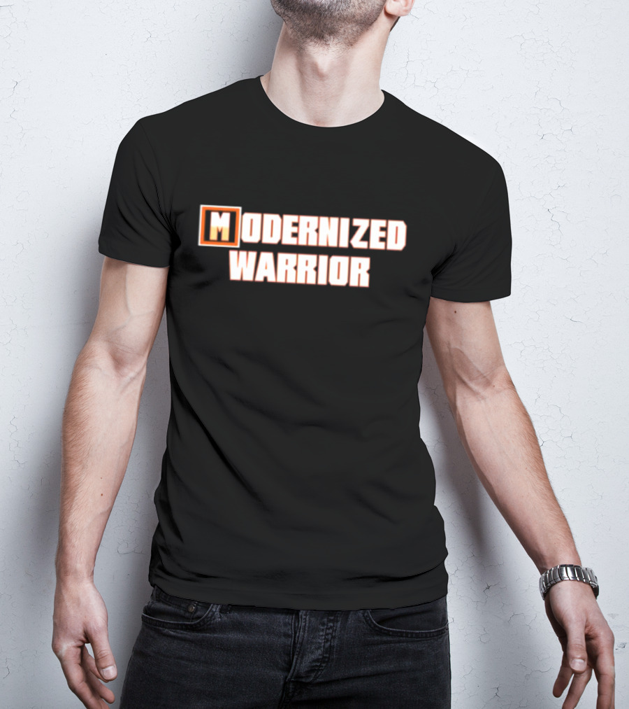 Modernized Warrior Bold Lettering With M Square Frame T-Shirt
