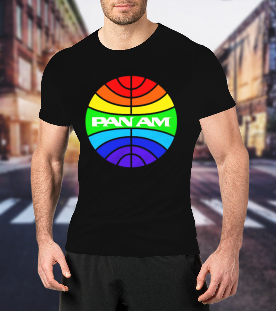 Pan Am Rainbow Circular Emblem T-Shirt