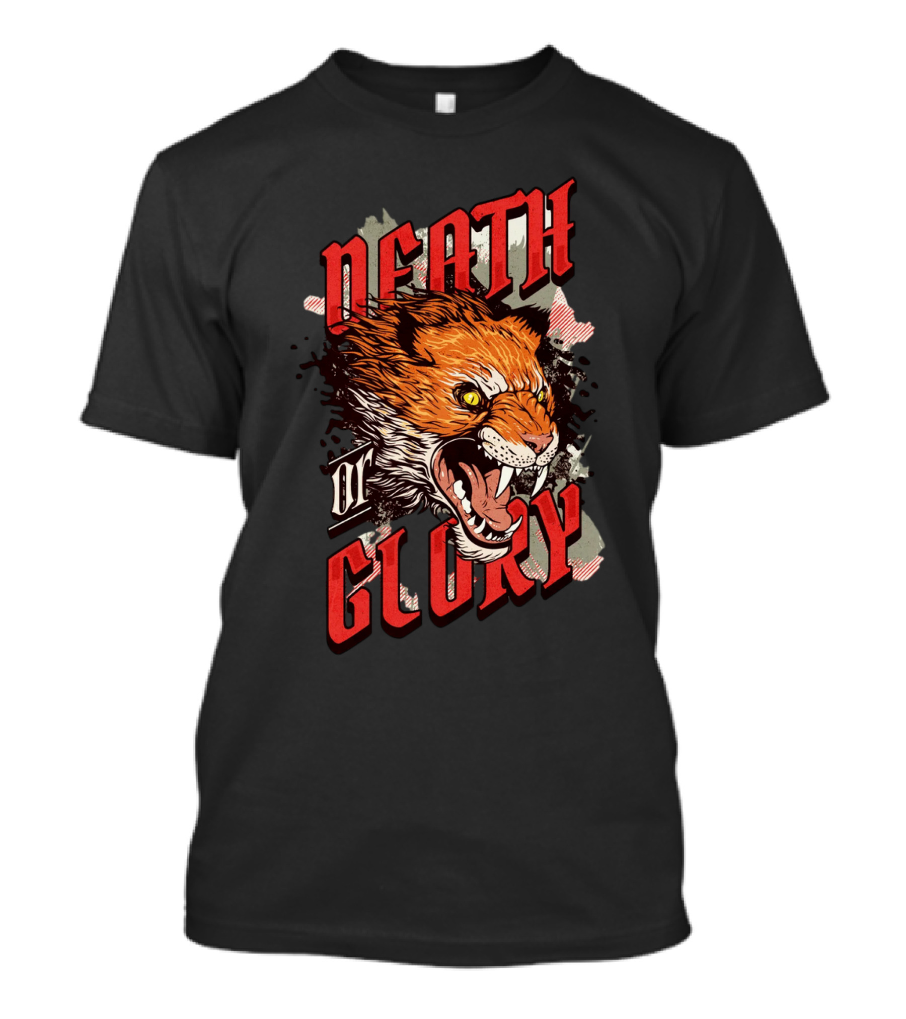 Death Or Glory Fierce Animal Roaring Beast Iconic T-Shirt