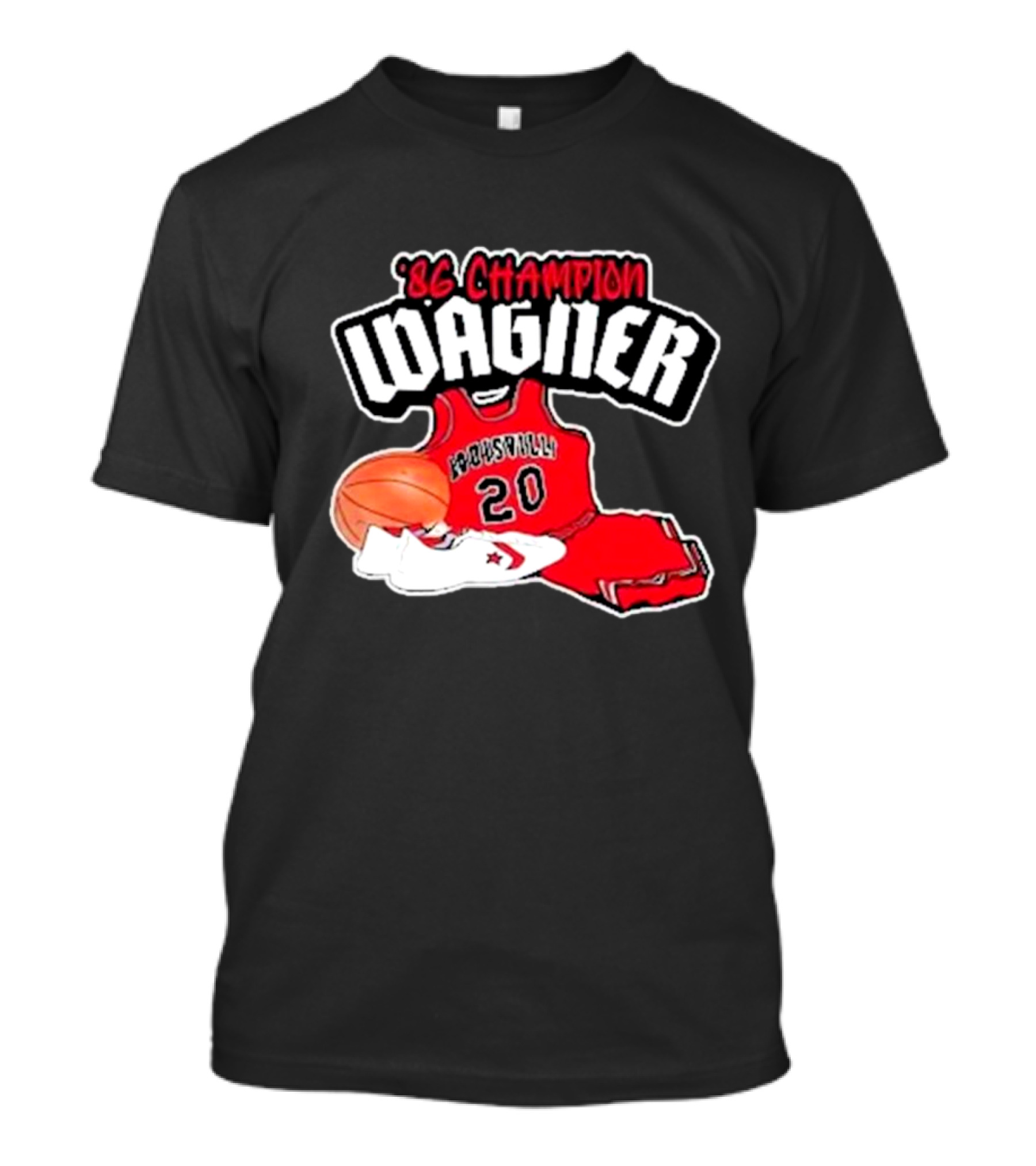 86 Champion Wagner Basketball Jersey 20 Louisville T-Shirt