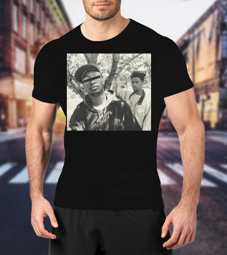Mf Doom KMD Brothers Rap Iconic Black And White Photo T-Shirt
