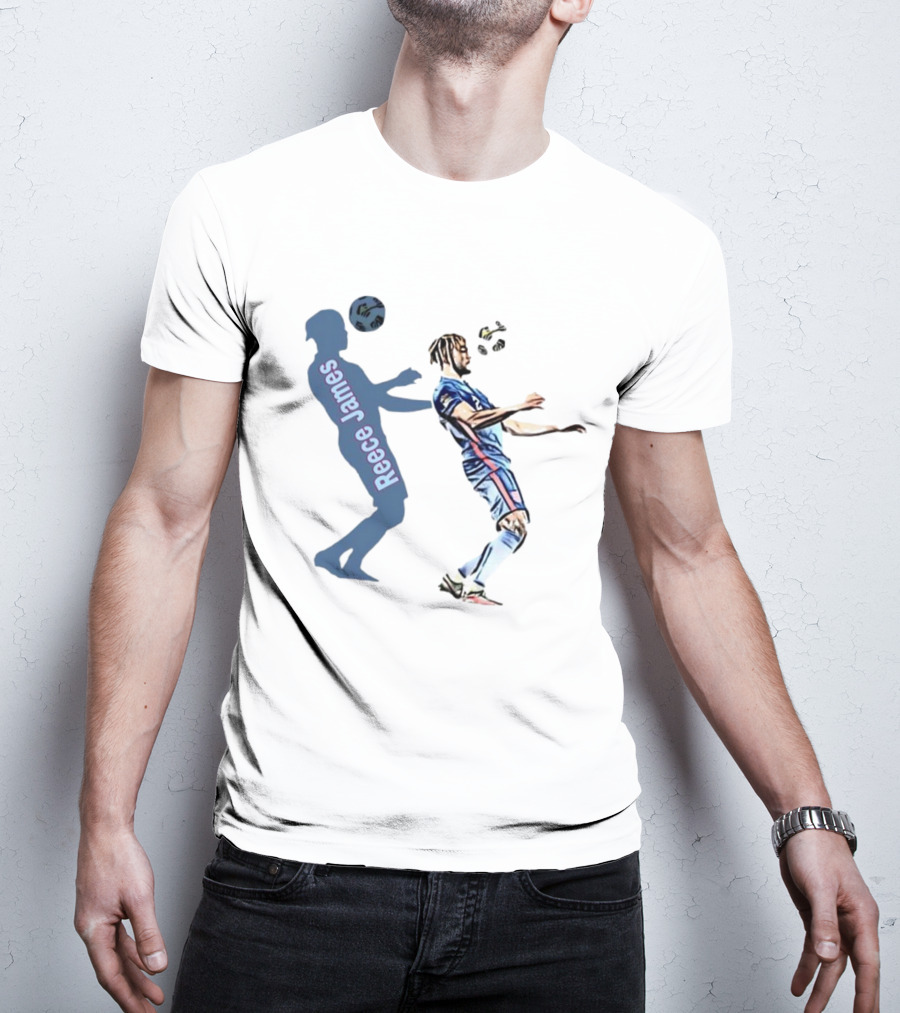 Reece James Football Silhouette And Player Action T-Shirt