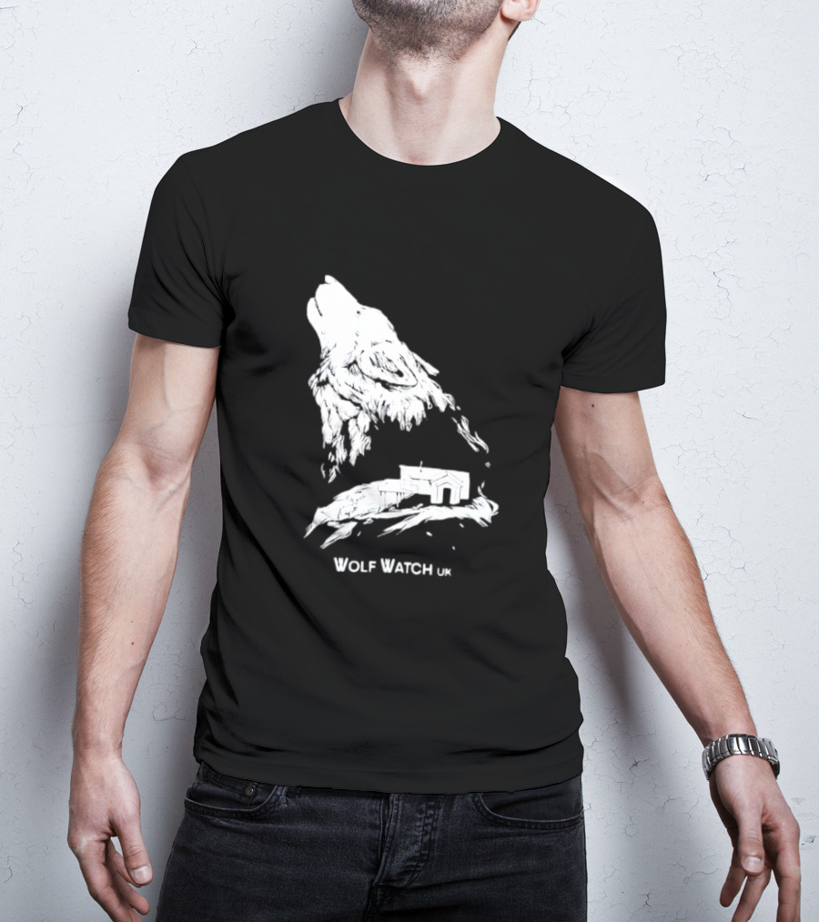 Wolf Watch UK Howling Wolf Nature Scene T-Shirt