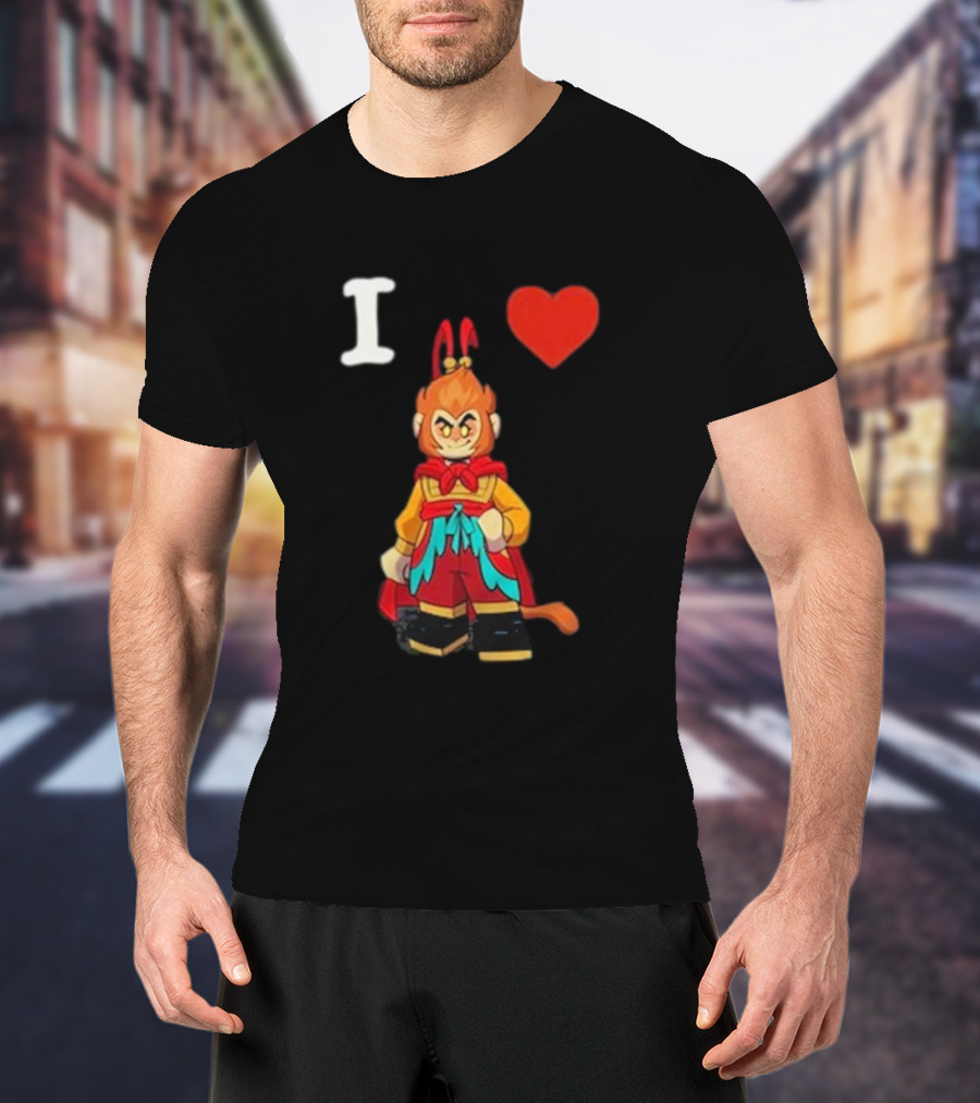 I Love Monkey King Lego Style Figure T-Shirt