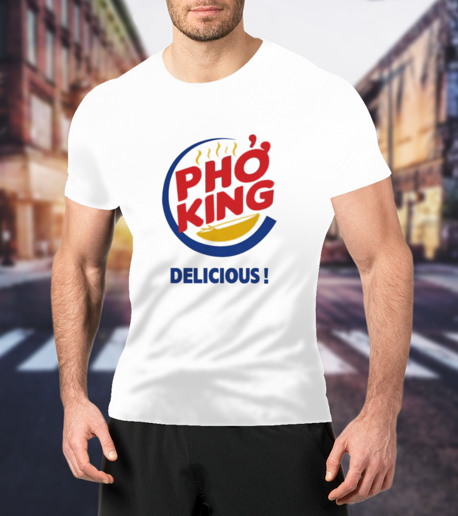 Joey Bizinger Wearing Phở King Delicious T-Shirt