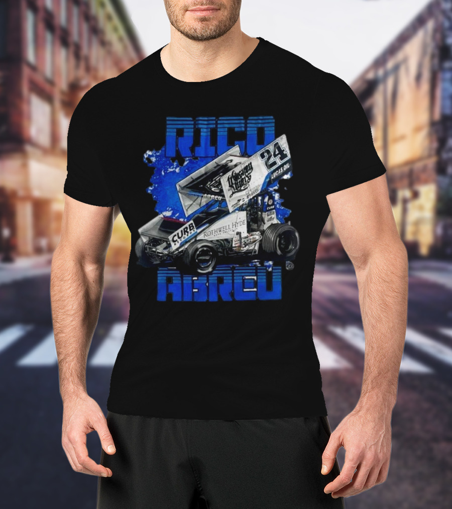 Rico Abreu 24 Curb Rothwell Hyde Racing Sprint Car Lucas Oil T-Shirt