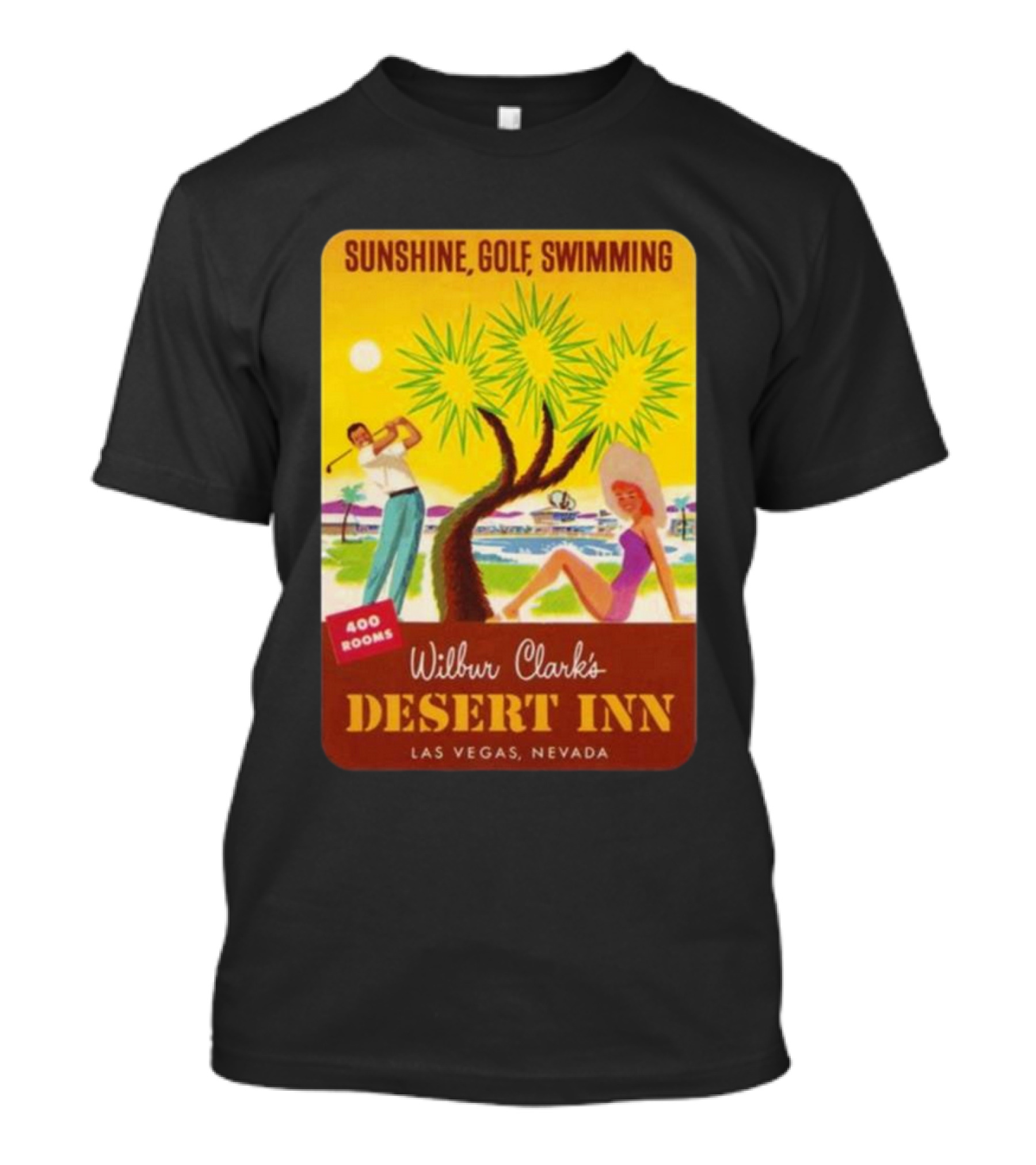 Sunshine Golf Swimming Wilbur Clark's Desert Inn Las Vegas Nevada 400 Rooms T-Shirt