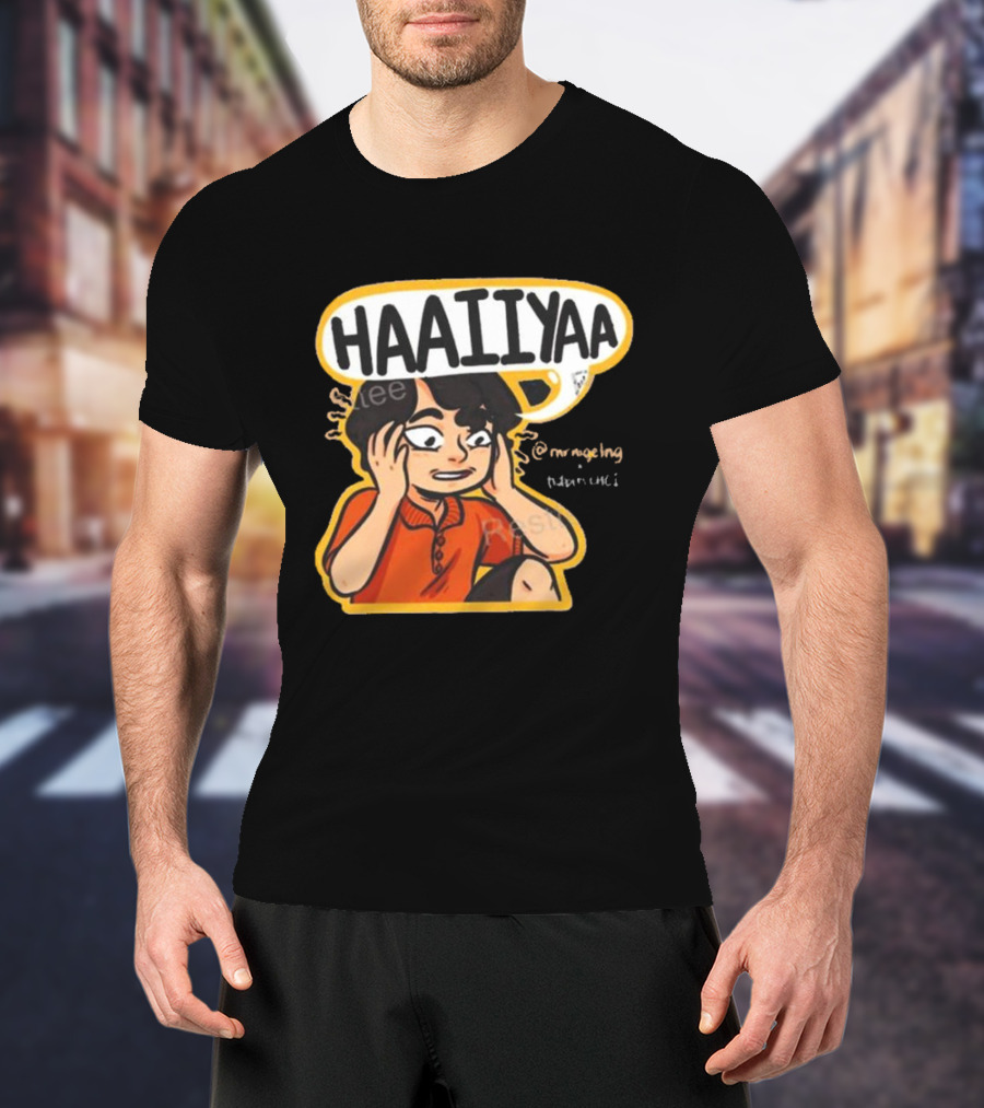 HAAIIYAA Uncle Roger Cartoon Red Shirt Headset @mrnigelng T-Shirt