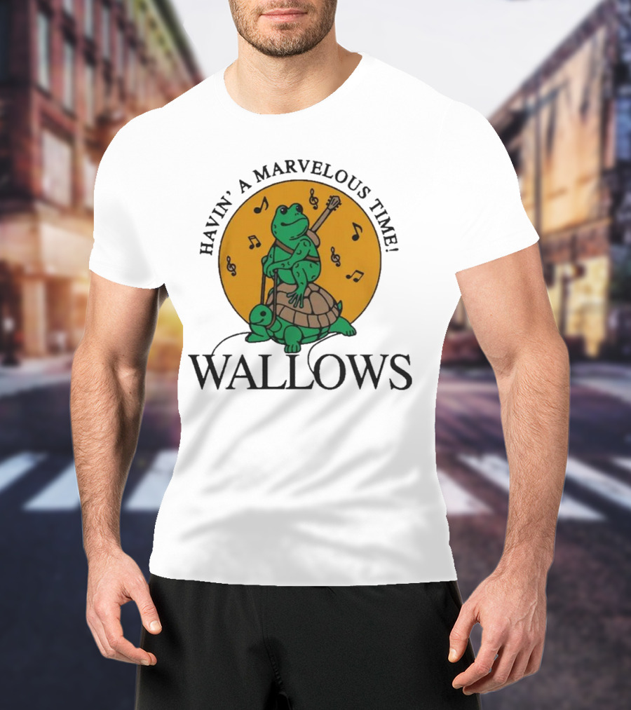 Wallows Havin' A Marvelous Time Frog And Turtle Cloud Dye T-Shirt