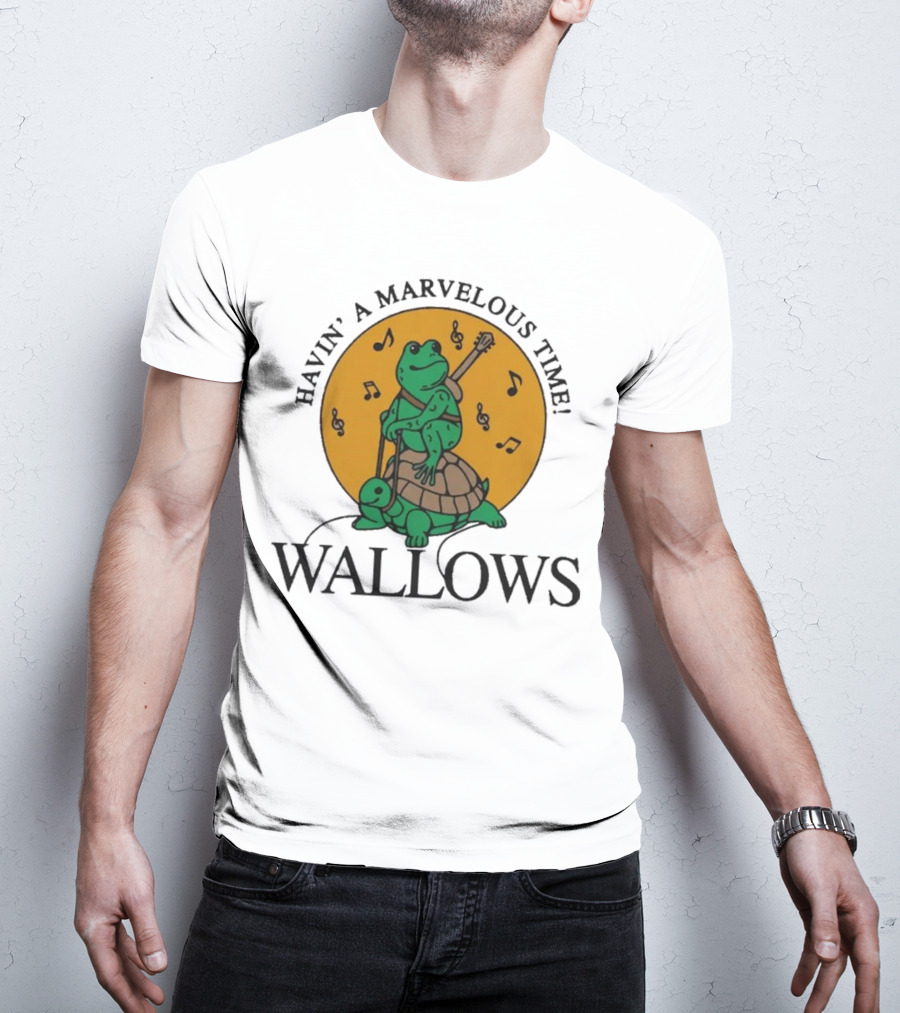 Wallows Havin' A Marvelous Time Frog And Turtle Cloud Dye T-Shirt
