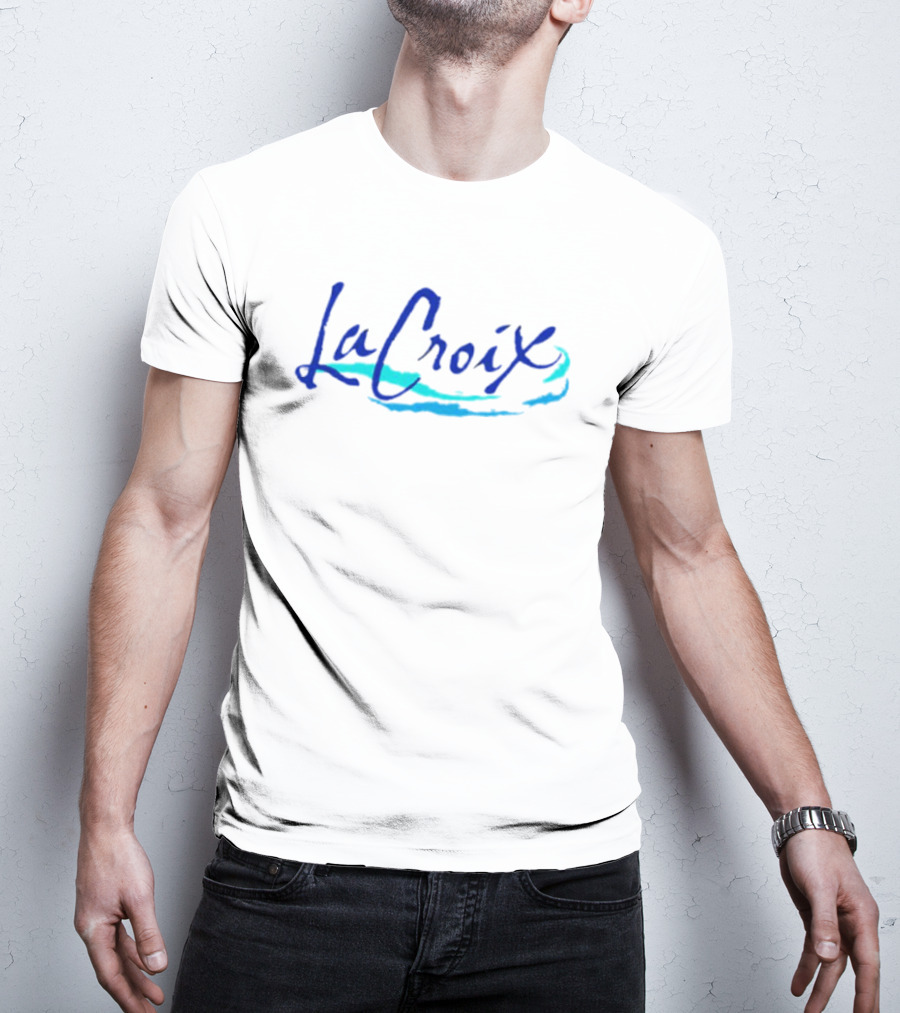 La Croix Logo Blue And Green Brushstroke T-Shirt