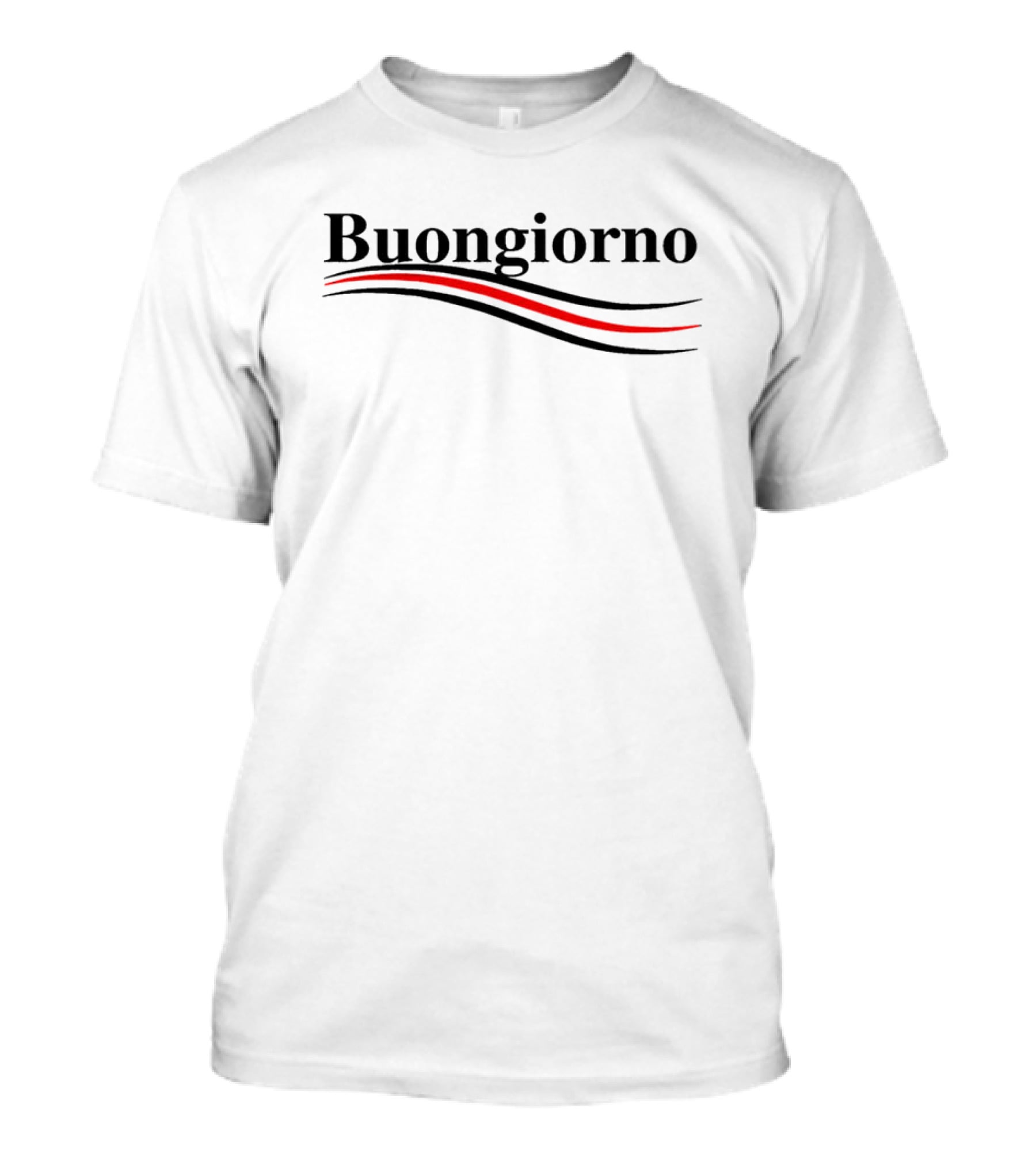 Buongiorno Red And Black Wave T-Shirt