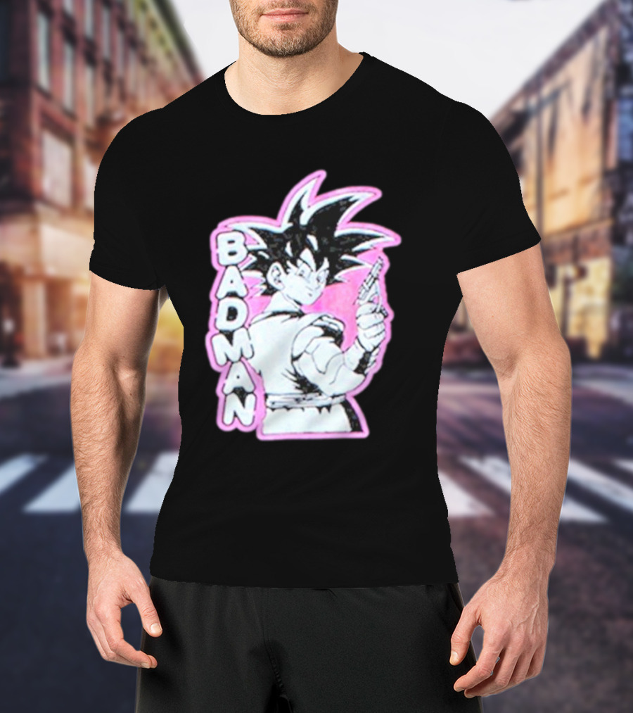 BADMAN Genki Popular Anime Character Vintage Manga T-Shirt