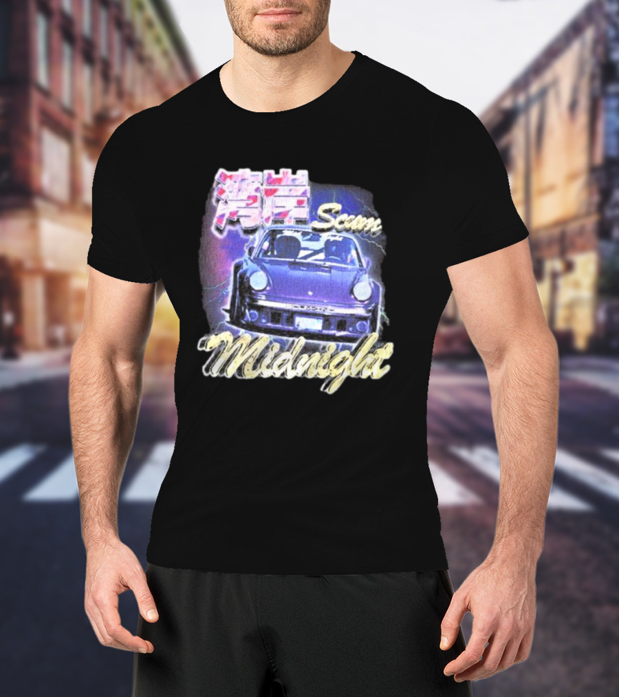 Midnight Scum Neon Car Aesthetic T-Shirt