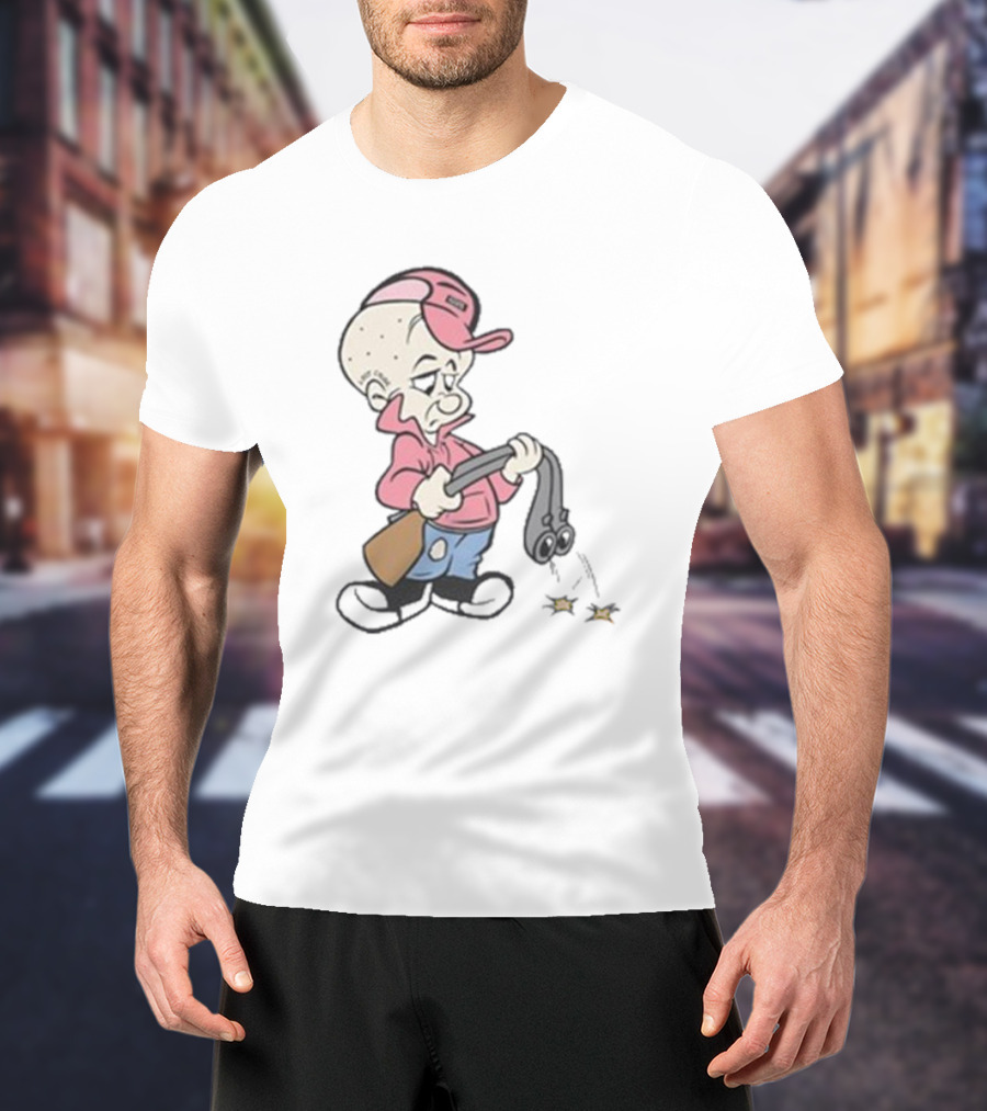 Scum Elmah Parody Elmer Fudd Gangster Suspicious Character Smoking Gun T-Shirt