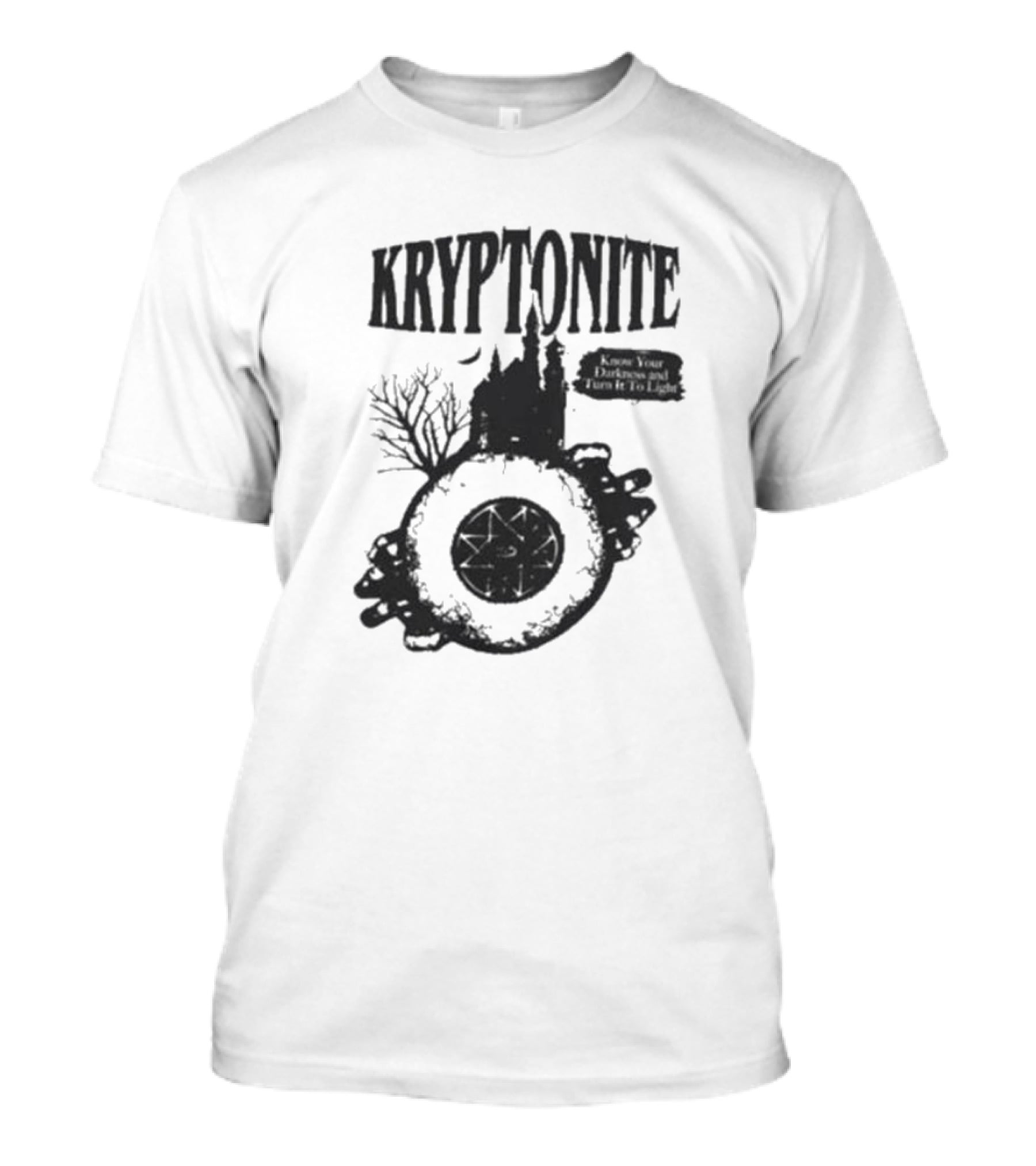 Vampa Kryptonite Haunted Castle And Wheel T-Shirt
