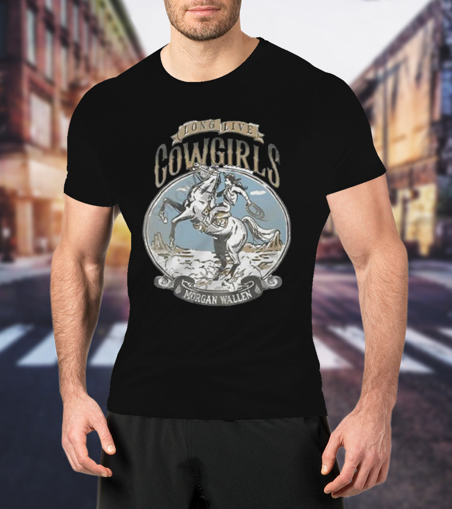 Long Live Cowgirls Morgan Wallen Vintage Rodeo Scene T-Shirt