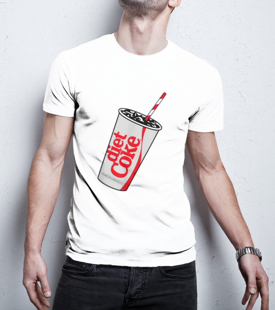 Coca-Cola Diet Coke Cup With Straw Heart Bubbles T-Shirt