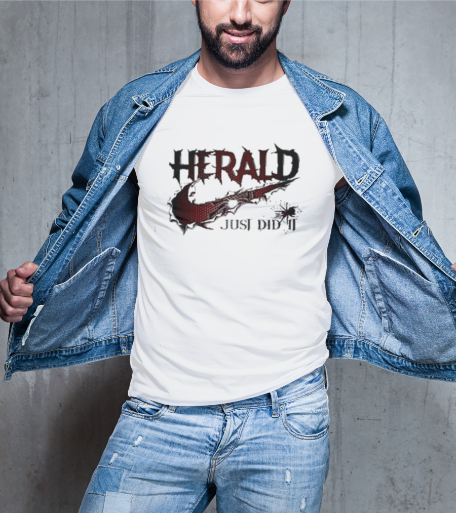 Herald Just Did It Dark Fantasy Red Sword T-Shirt