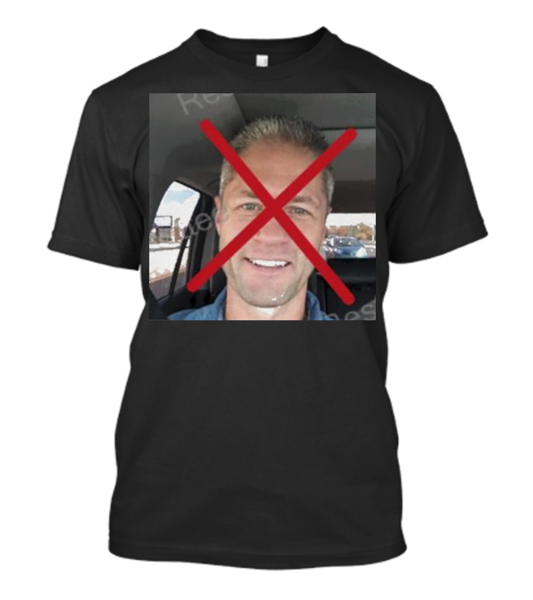 Lana Del Rey No Sean Larkin Red Crossed Out Face Image T-Shirt