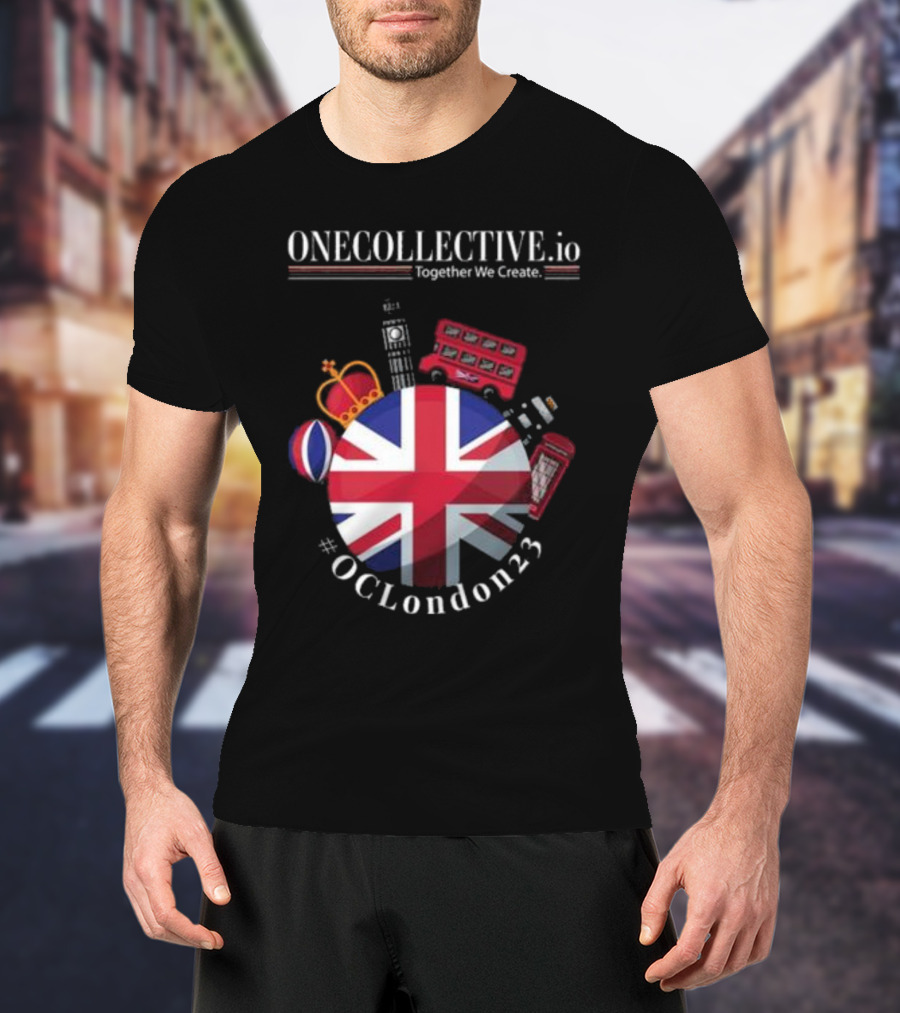 ONECOLLECTIVE.io #OCLondon23 Together We Create British Iconic Symbols T-Shirt