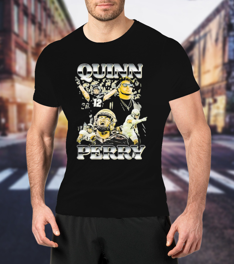Quinn Perry Vintage Lightweight Football Celebration Montage T-Shirt