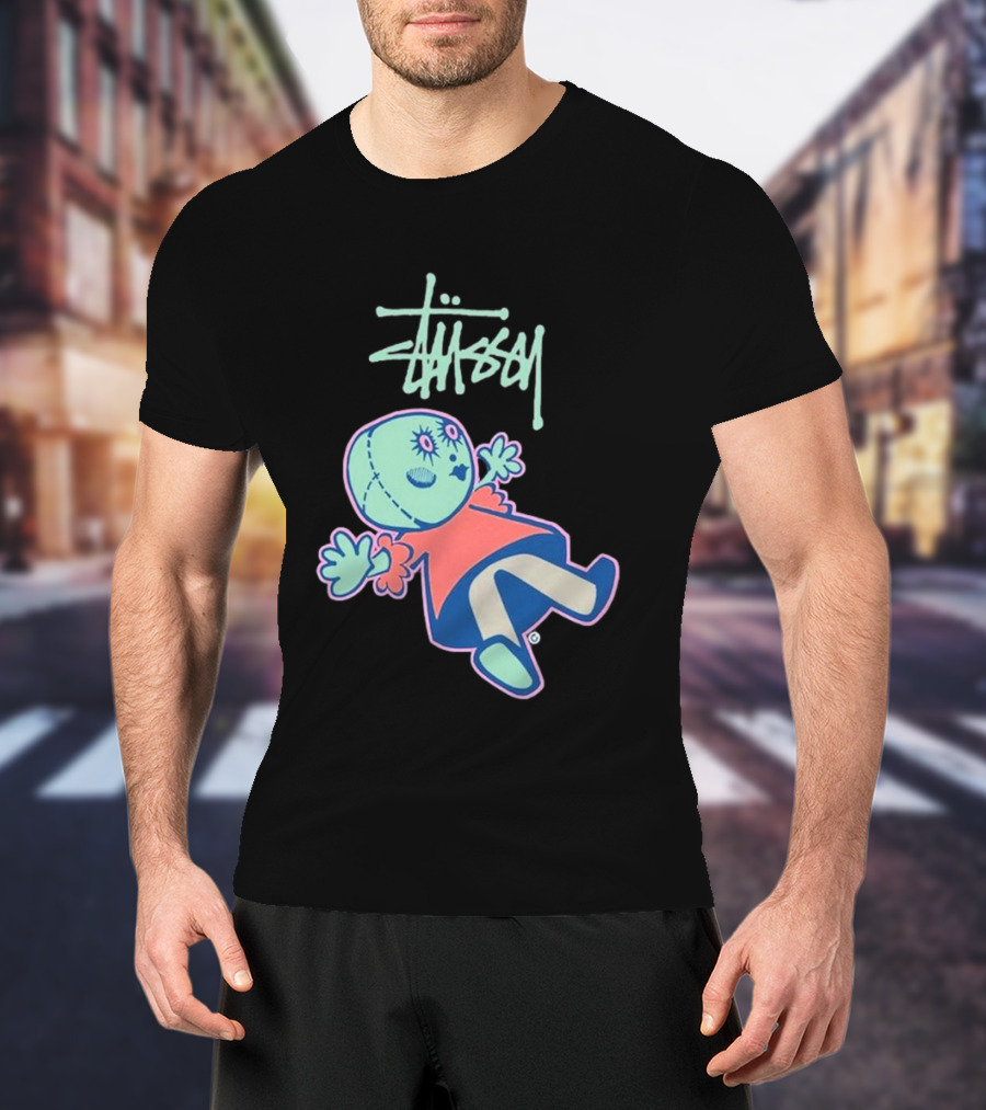 Stussy Dollie Pastel Stitched Character T-Shirt