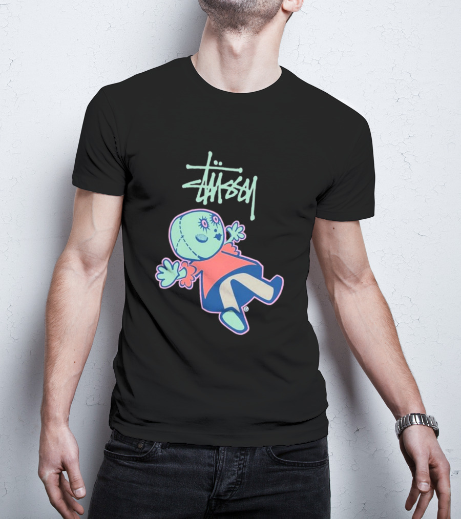 Stussy Dollie Pastel Stitched Character T-Shirt