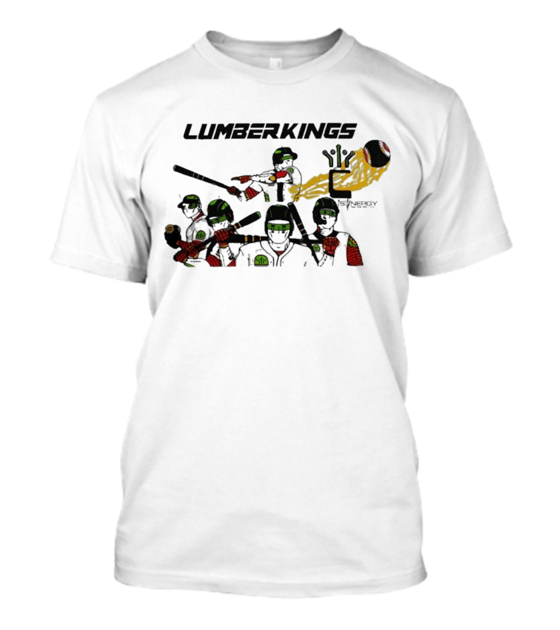 LumberKings Baseball Team With Synergy Mural T-Shirt