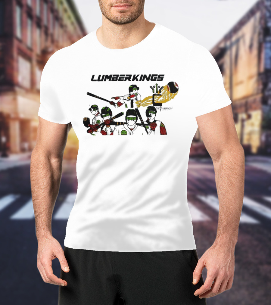 LumberKings Baseball Team With Synergy Mural T-Shirt