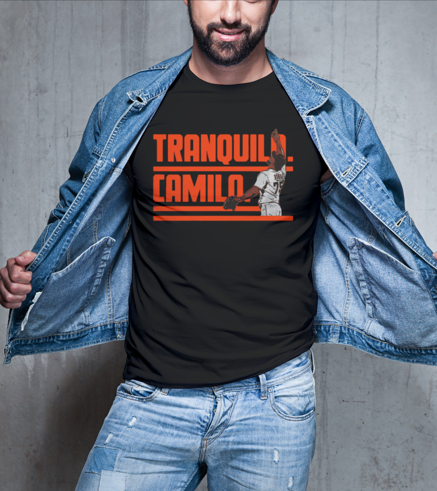 TRanquilo Camilo Doval Baseball Pitcher Iconic Action T-Shirt