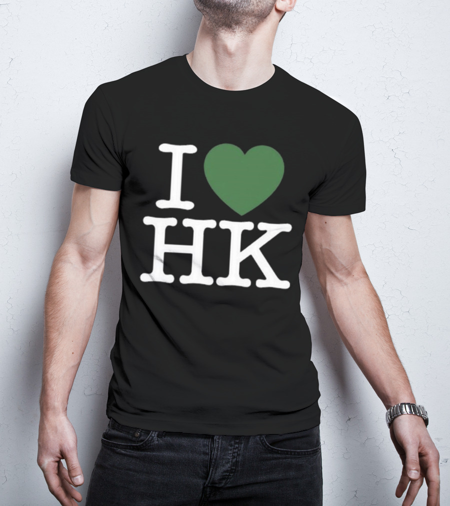 Robert Saleh I Love HK Green Heart T-Shirt