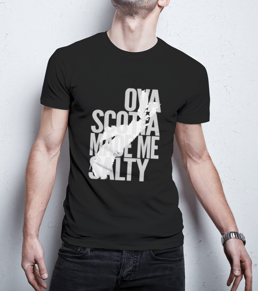 Nova Scotia Made Me Salty Ova Coast Map T-Shirt