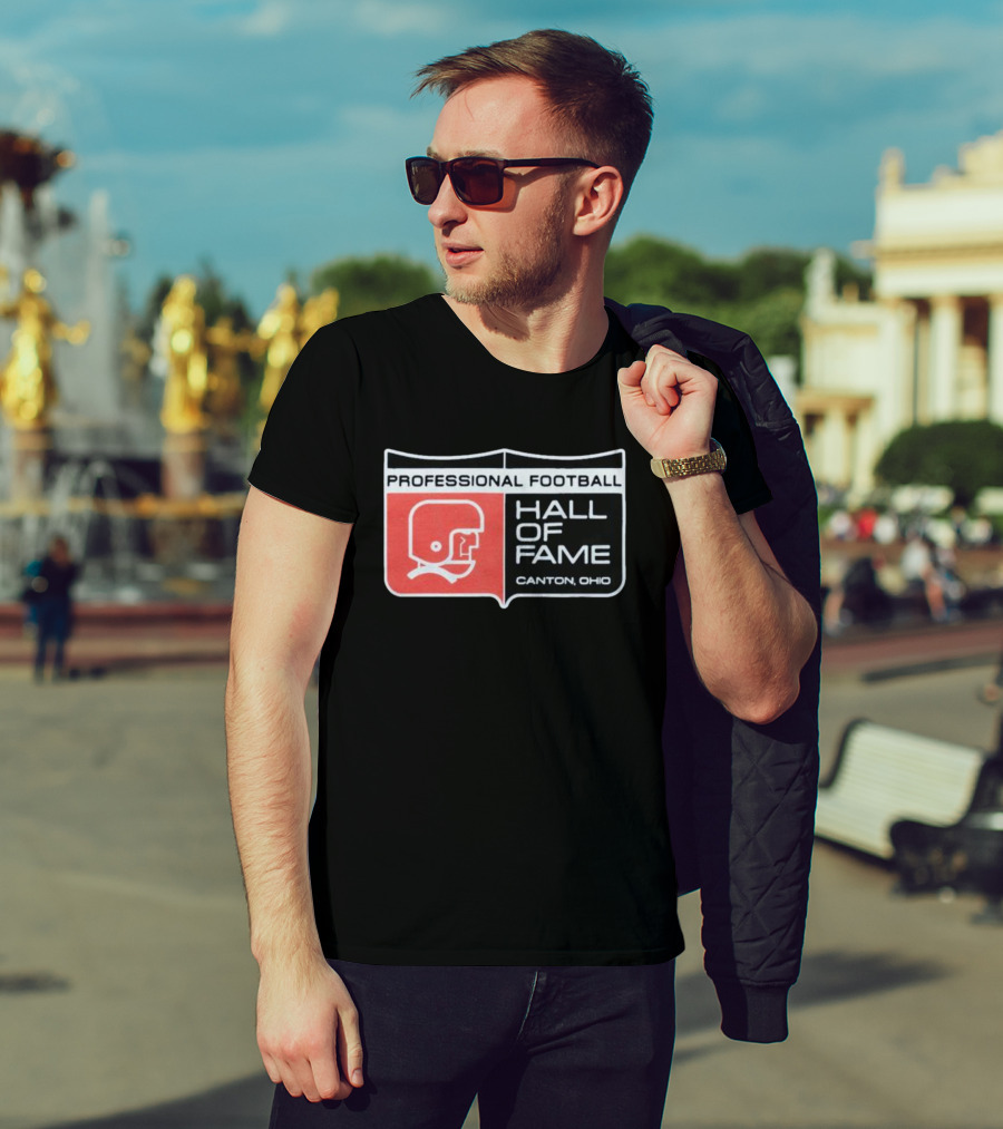 Professional Football Hall Of Fame Canton Ohio Vintage Helmet T-Shirt