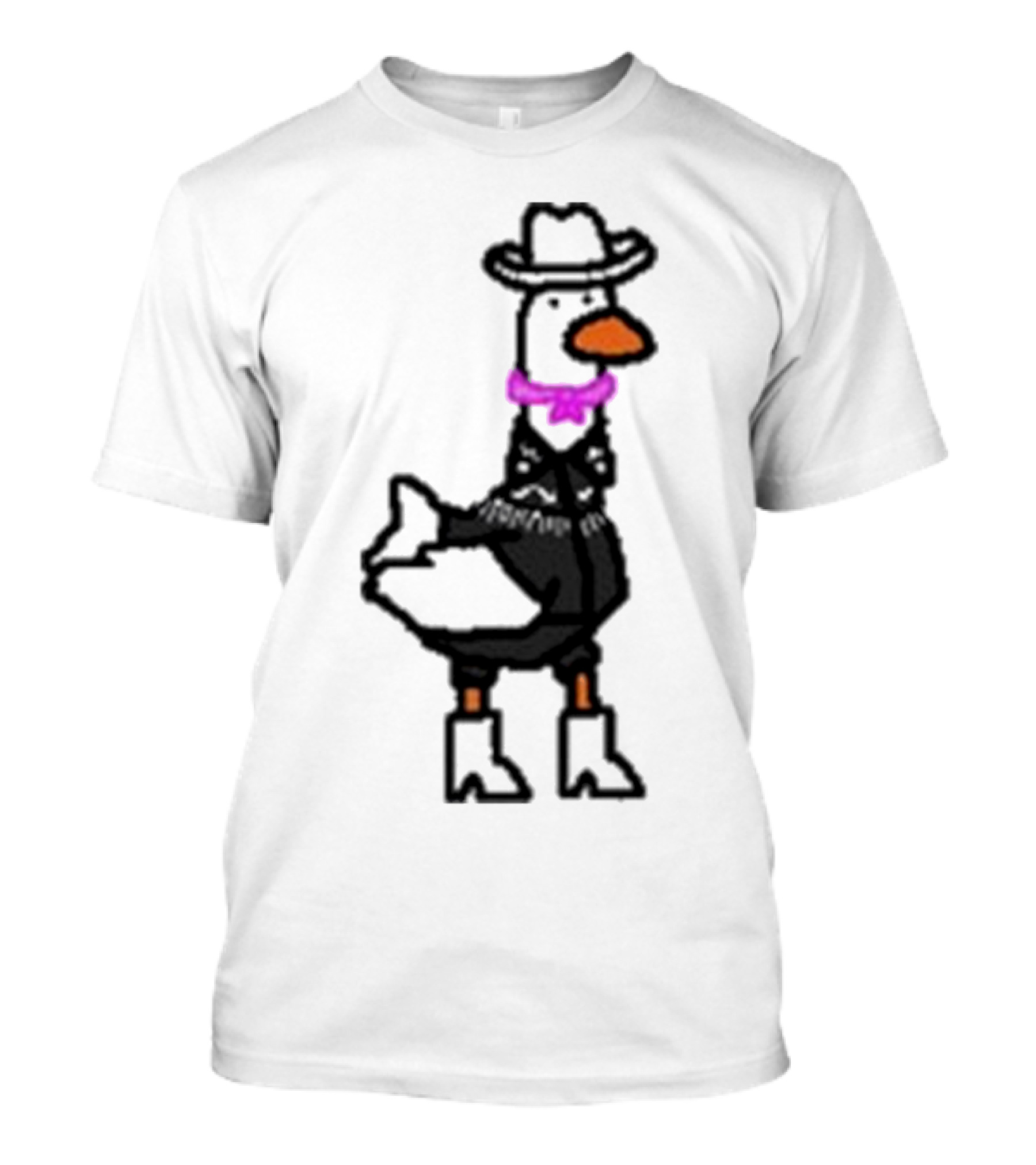 Ryan Goose-Ling Barbie Goose Wearing Cowboy Hat And Pink Bowtie T-Shirt