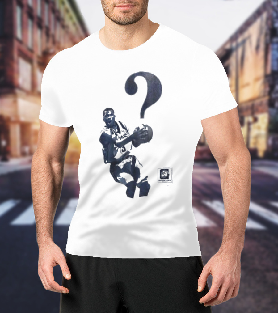 The Answer Georgetown University Allen Iverson Basketball Icon With Question Mark T-Shirt