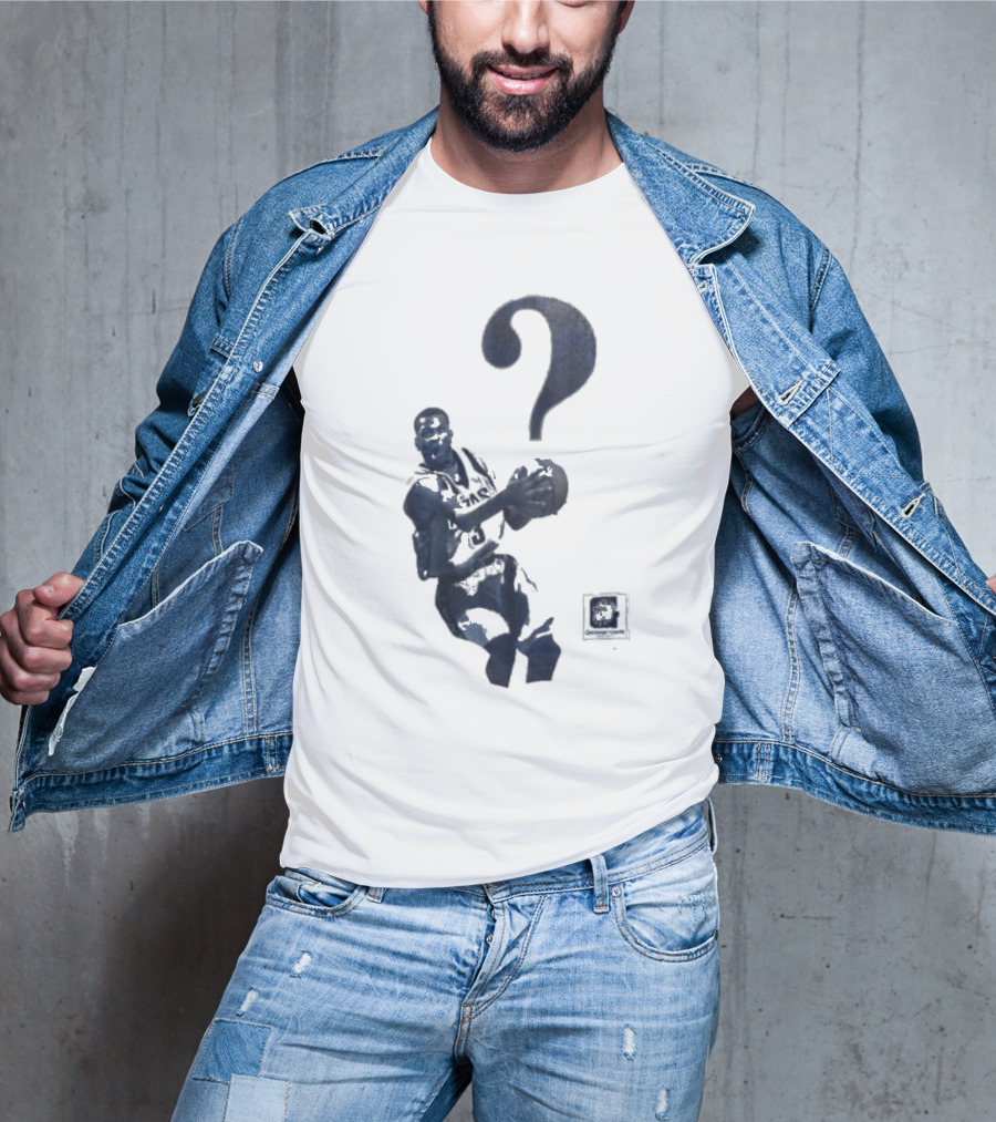 The Answer Georgetown University Allen Iverson Basketball Icon With Question Mark T-Shirt