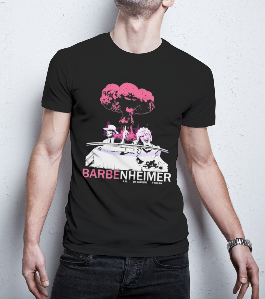 Vintage Barbenheimer A Movie By Christopher Nolan Comeon Baby Let’s Go Party T-Shirt