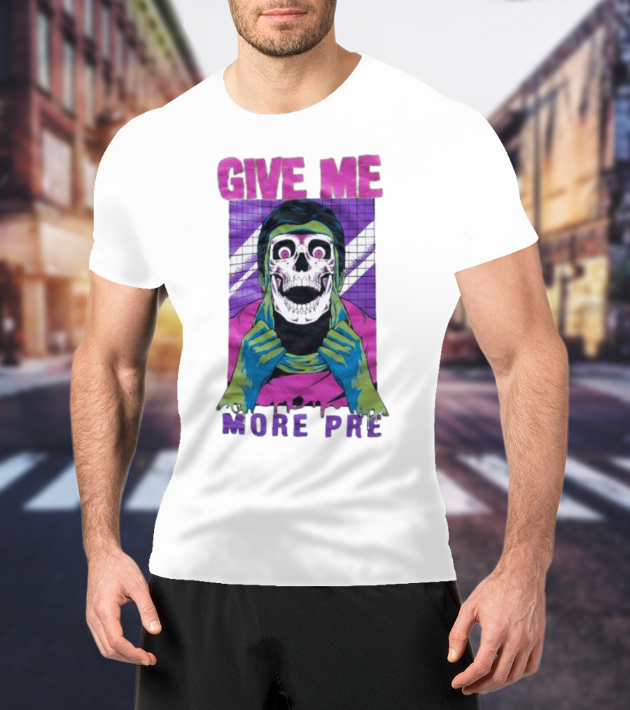 GIVE ME MORE PRE Skull Mask Urban T-Shirt