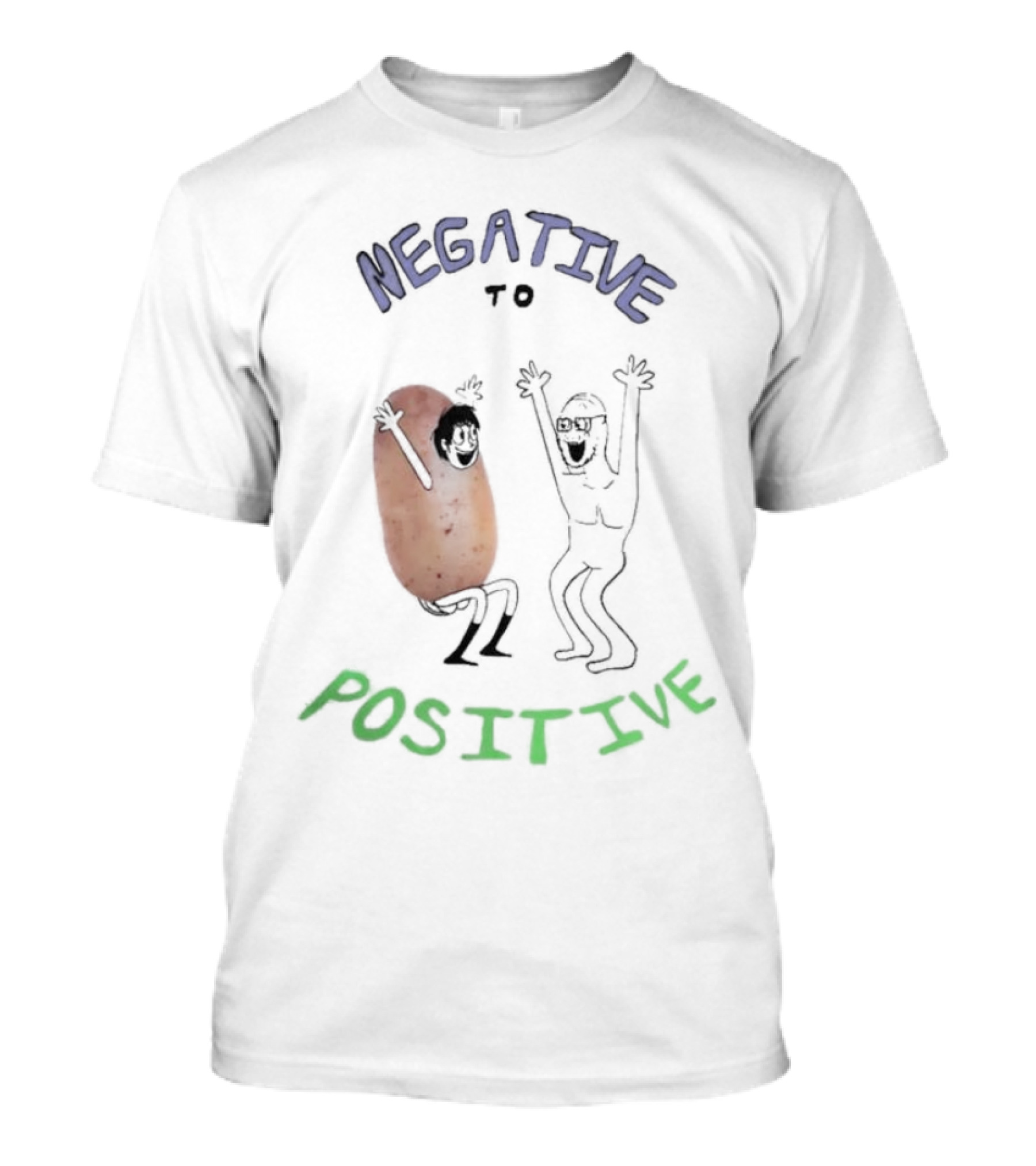 Negative To Positive Dancing Characters With Bean Costume T-Shirt