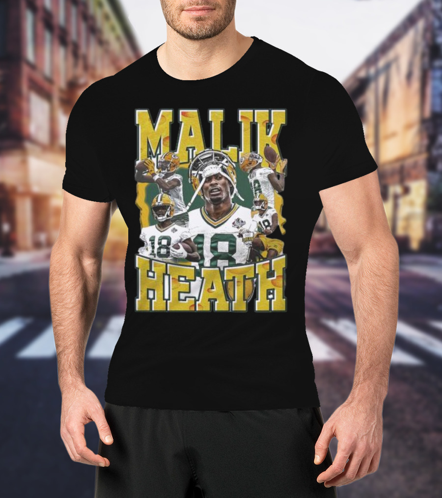 Malik Heath Green Bay Packers Football Player Collage T-Shirt