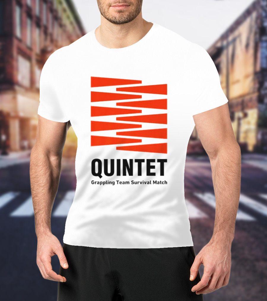 Quintet Grappling Team Survival Match Red Stripe T-Shirt