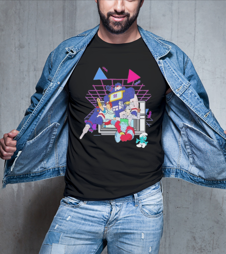 Retro Roll-Call From Iconic 80s Cartoon Heroes And Transforming Robot Adventures T-Shirt