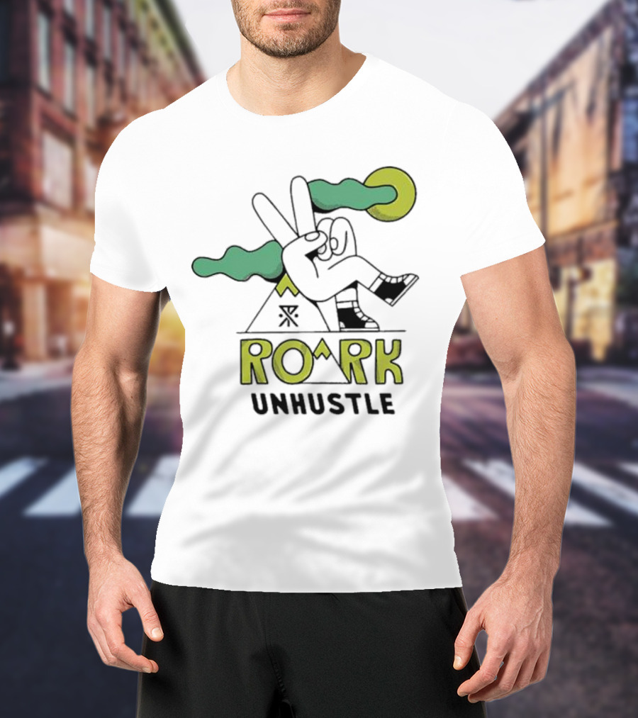 ROARK Unhustle Peace Sign Triangle Night Sky Moon T-Shirt