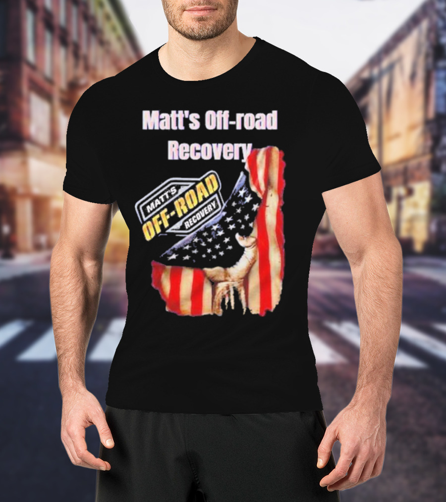 Matt's Off-Road Recovery American Flag Deer T-Shirt