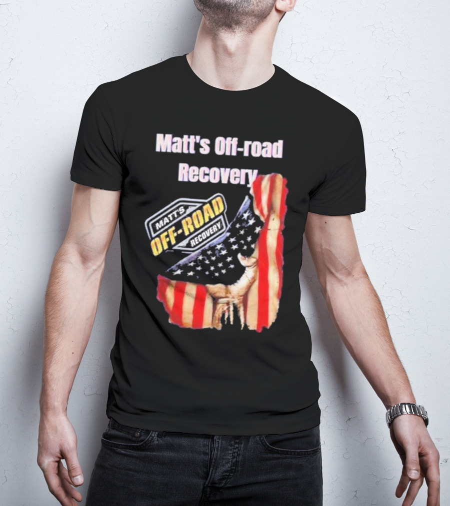 Matt's Off-Road Recovery American Flag Deer T-Shirt